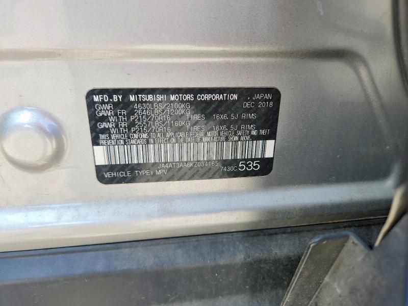 Продажа на аукционе авто 2019 Mitsubishi Eclipse Cross, vin: JA4AT3AA6KZ034165, номер лота: 68592656