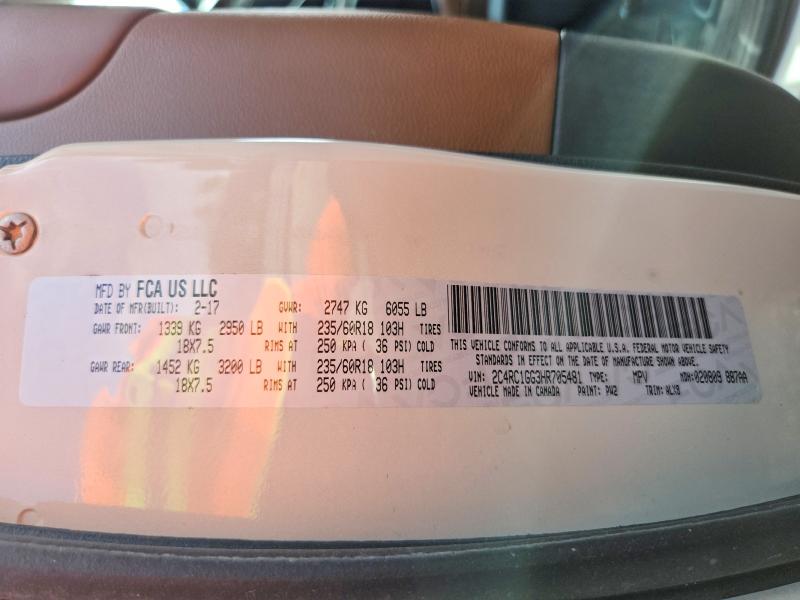 Продажа на аукционе авто 2017 Chrysler Pacifica, vin: 2C4RC1GG3HR705481, номер лота: 69844646