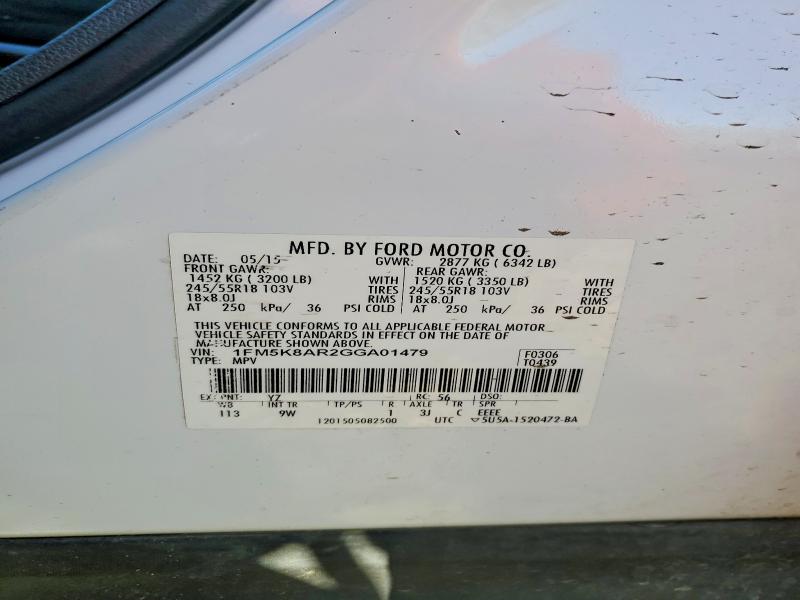 Продажа на аукционе авто 2016 Ford Explorer, vin: 1FM5K8AR2GGA01479, номер лота: 70545056