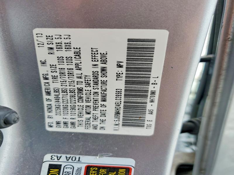 69108316 :رقم المزاد ، 5J6RM4H34EL039563 vin ، 2014 Honda Cr-v مزاد بيع