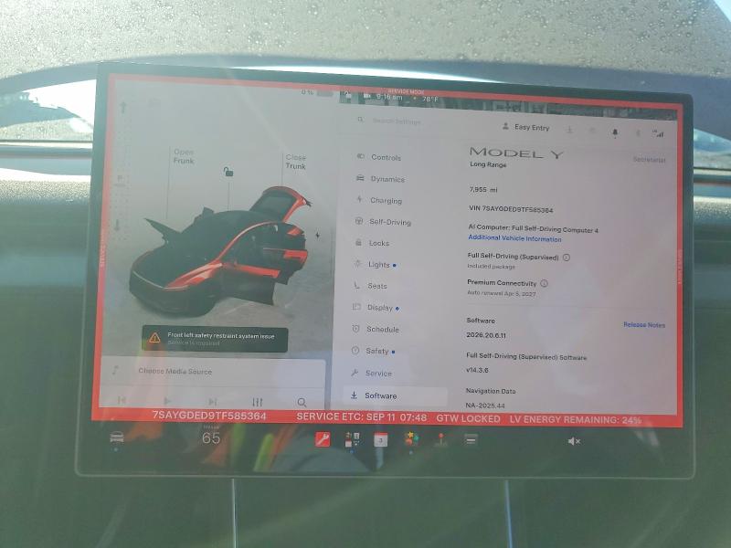 Aukcja sprzedaży 2026 Tesla Model Y, vin: 7SAYGDED9TF585364, numer aukcji: 67300796