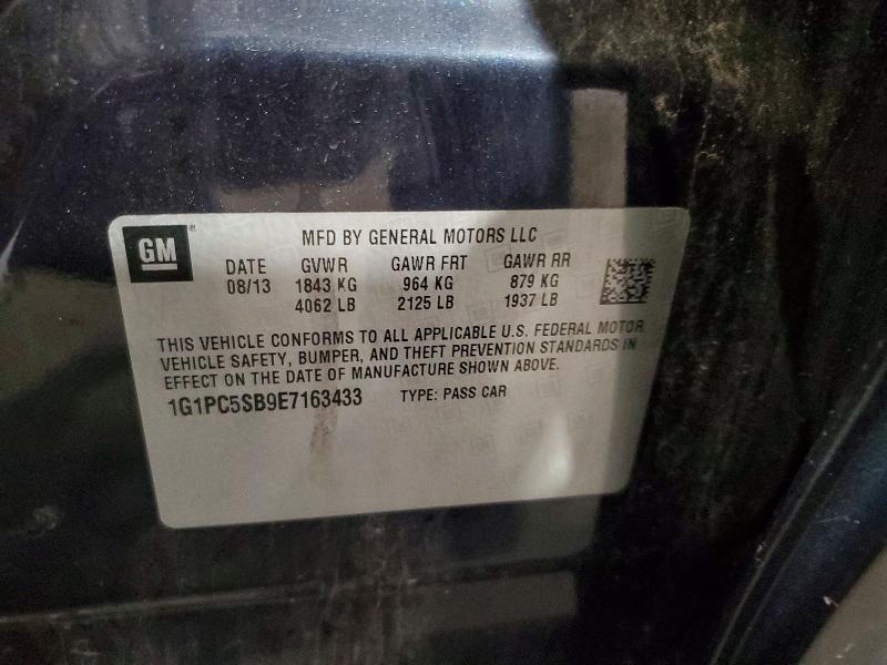 2014 Chevrolet Cruze მანქანა იყიდება აუქციონზე, vin: 1G1PC5SB9E7163433, აუქციონის ნომერი: 70096446