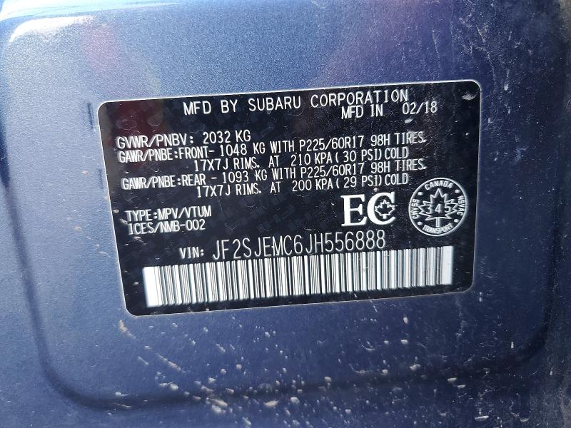 Продажа на аукционе авто 2018 Subaru Forester, vin: JF2SJEMC6JH556888, номер лота: 68032896