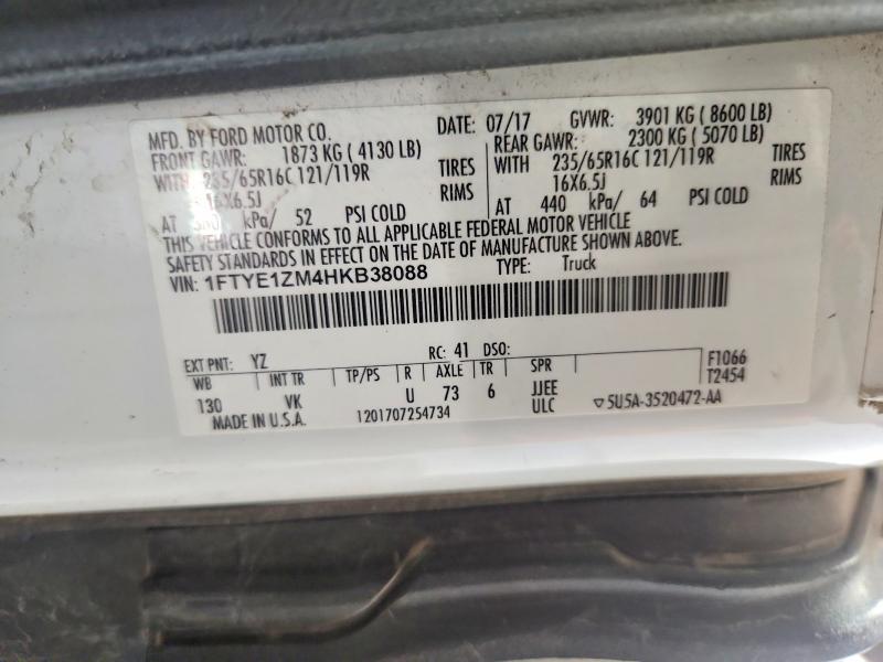 Продажа на аукционе авто 2017 Ford Transit, vin: 1FTYE1ZM4HKB38088, номер лота: 66862046