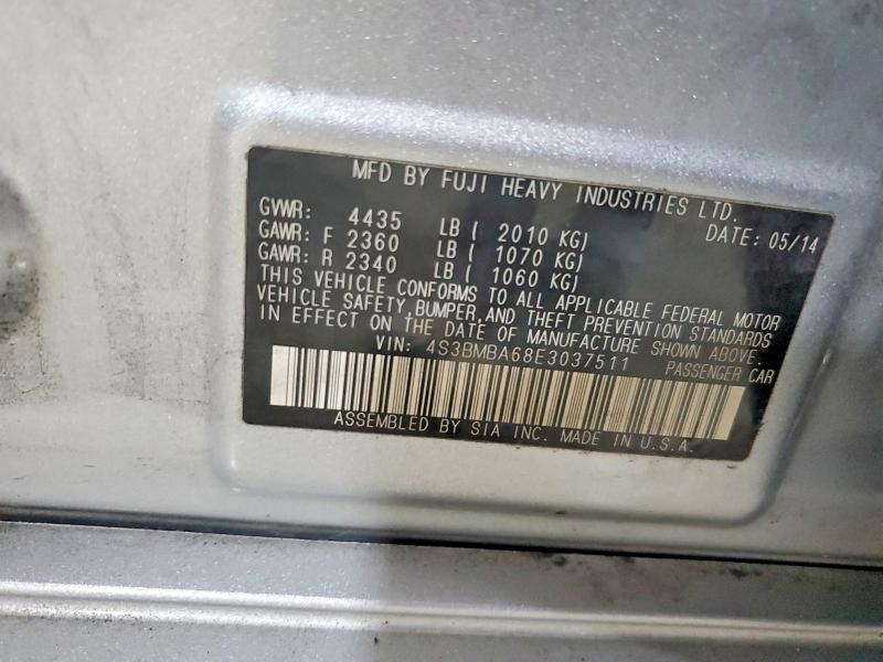 Aukcja sprzedaży 2014 Subaru Legacy, vin: 4S3BMBA68E3037511, numer aukcji: 67659556