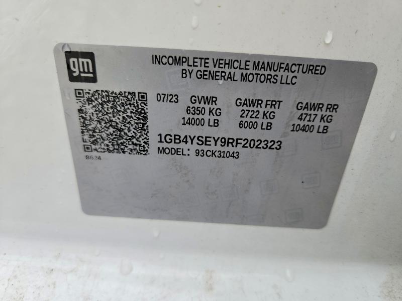 2024 Chevrolet Silverado Hd მანქანა იყიდება აუქციონზე, vin: 1GB4YSEY9RF202323, აუქციონის ნომერი: 66791566