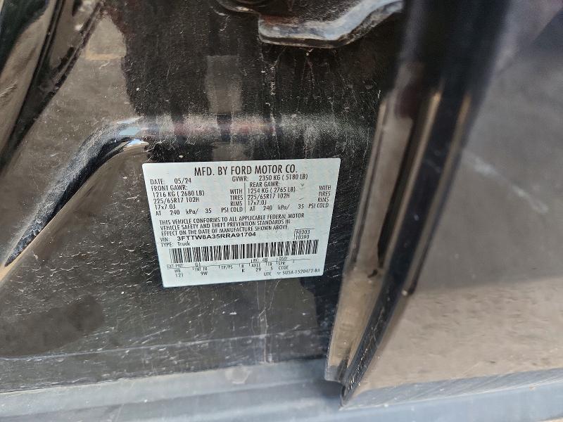 Продажа на аукционе авто 2024 Ford Maverick, vin: 3FTTW8A35RRA91704, номер лота: 68146706