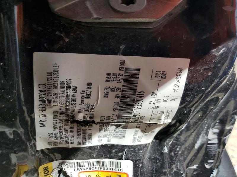 2023 Ford Mustang მანქანა იყიდება აუქციონზე, vin: 1FA6P8CF1P5301416, აუქციონის ნომერი: 68540396