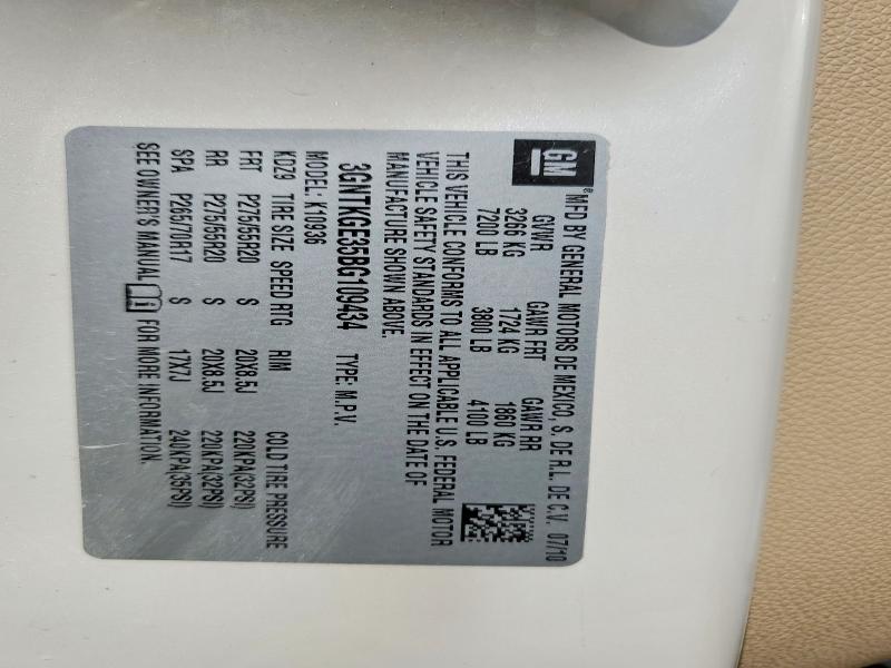 2011 Chevrolet Avalanche მანქანა იყიდება აუქციონზე, vin: 3GNTKGE35BG109434, აუქციონის ნომერი: 67650176
