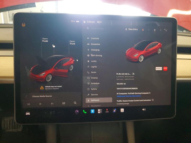 Продажа на аукционе авто 2022 Tesla Model 3, vin: 5YJ3E1EB0NF288626, номер лота: 67423436