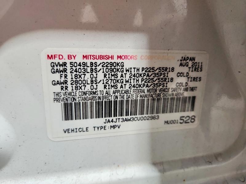 Продаж на аукціоні авто 2012 Mitsubishi Outlander, vin: JA4JT3AW3CU002963, номер лоту: 68225046
