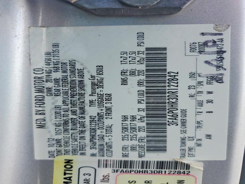 68694306 :رقم المزاد ، 3FA6P0HR3DR122842 vin ، 2013 Ford Fusion مزاد بيع