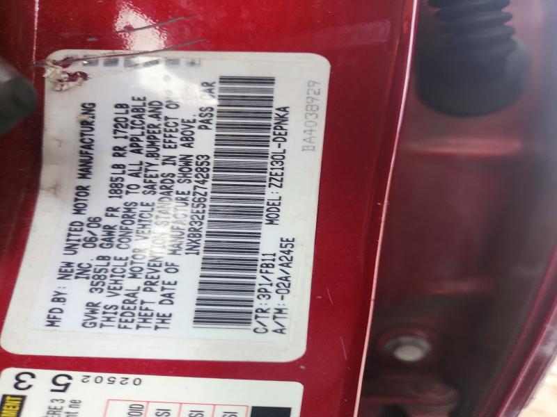 70723826 :رقم المزاد ، 1NXBR32E56Z742853 vin ، 2006 Toyota Corolla مزاد بيع