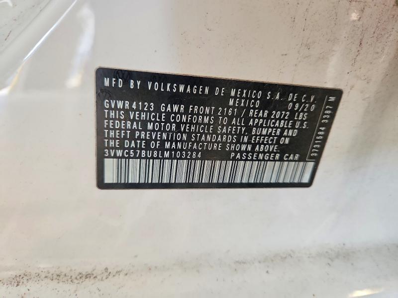 Продаж на аукціоні авто 2020 Volkswagen Jetta, vin: 3VWC57BU8LM103284, номер лоту: 67713326