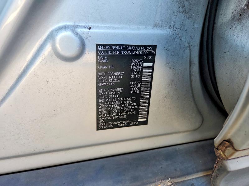 Aukcja sprzedaży 2018 Nissan Rogue, vin: KNMAT2MT8JP558151, numer aukcji: 68694836