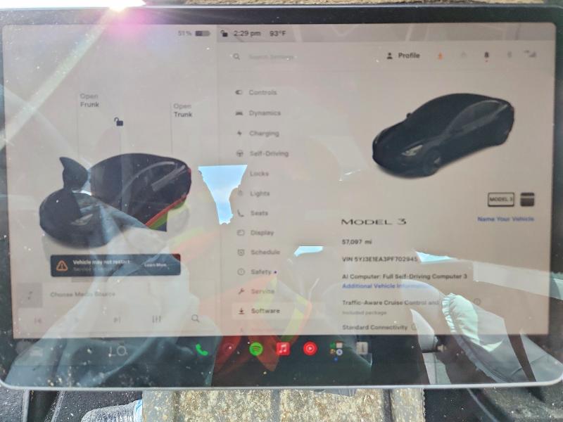 Продажа на аукционе авто 2023 Tesla Model 3, vin: 5YJ3E1EA3PF702945, номер лота: 70815116
