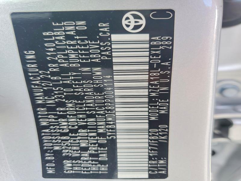 67277566 :رقم المزاد ، 5YFB4MDE8PP004114 vin ، 2023 Toyota Corolla مزاد بيع