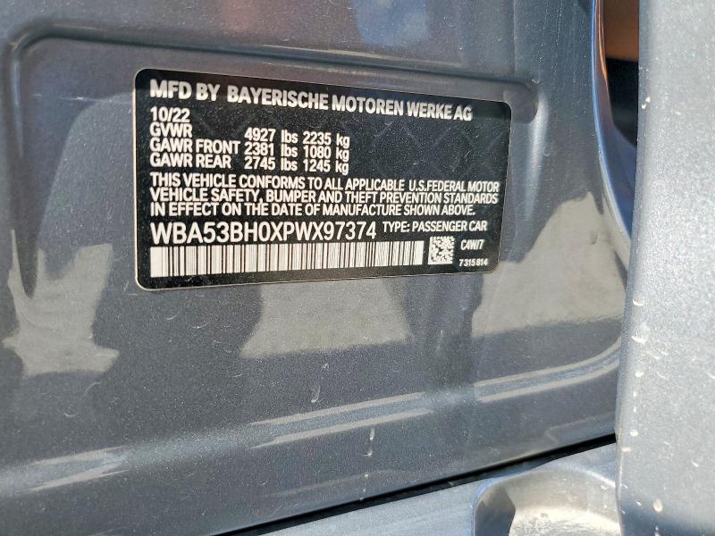 Aukcja sprzedaży 2023 Bmw 530, vin: WBA53BH0XPWX97374, numer aukcji: 67378666