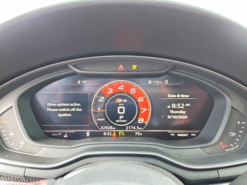67999966 :رقم المزاد ، WAUB4CF53KA095553 vin ، 2019 Audi S5 مزاد بيع