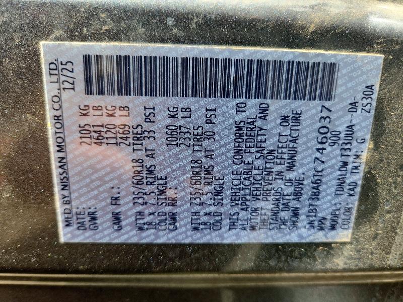 Auction sale of the 2026 Nissan Rogue, vin: 5N1BT3BA6TC746037, lot number: 70909496