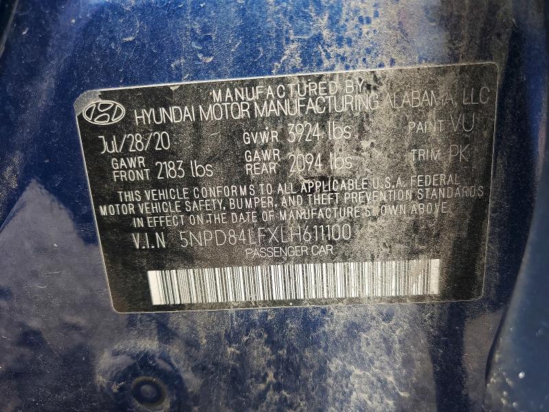Продаж на аукціоні авто 2020 Hyundai Elantra, vin: 5NPD84LFXLH611100, номер лоту: 68657156