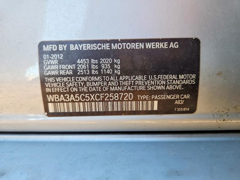 Продаж на аукціоні авто 2012 Bmw 328, vin: WBA3A5C5XCF258720, номер лоту: 68743716