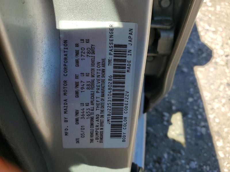 Продаж на аукціоні авто 2001 Mazda Protege, vin: JM1BJ225310480286, номер лоту: 67537266