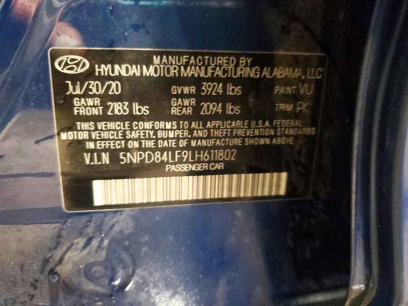 Aukcja sprzedaży 2020 Hyundai Elantra, vin: 5NPD84LF9LH611802, numer aukcji: 68984416