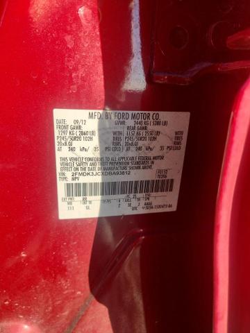 68306076 :رقم المزاد ، 2FMDK3JCXDBA93812 vin ، 2013 Ford Edge مزاد بيع
