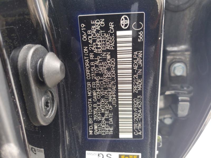 Продаж на аукціоні авто 2020 Toyota Corolla, vin: JTDHPRAE7LJ049420, номер лоту: 69647206