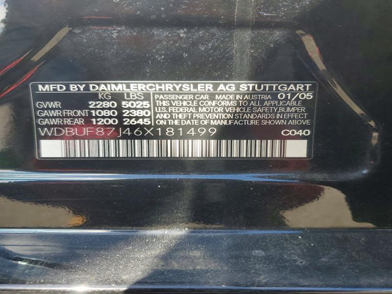 2006 Mercedes-benz E მანქანა იყიდება აუქციონზე, vin: WDBUF87J46X181499, აუქციონის ნომერი: 70645246