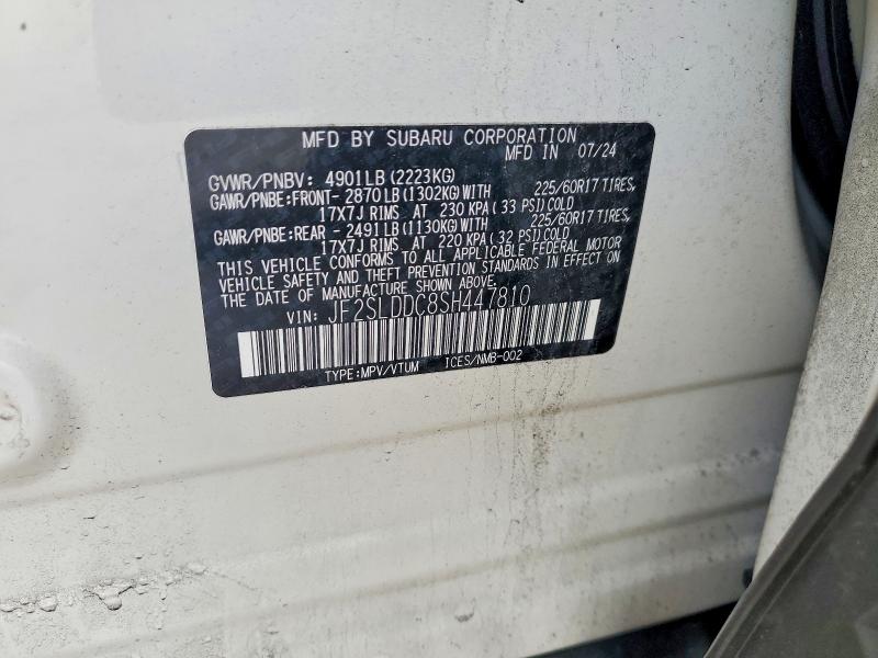 67642296 :رقم المزاد ، JF2SLDDC8SH447810 vin ، 2025 Subaru Forester مزاد بيع