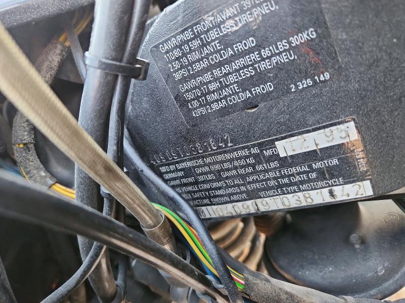 Aukcja sprzedaży 1996 Bmw R1100, vin: WB1040909T0381842, numer aukcji: 68964126