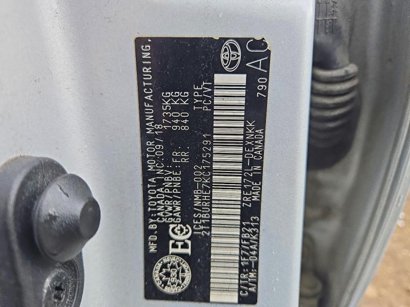 67714186 :رقم المزاد ، 2T1BURHE7KC175291 vin ، 2019 Toyota Corolla مزاد بيع
