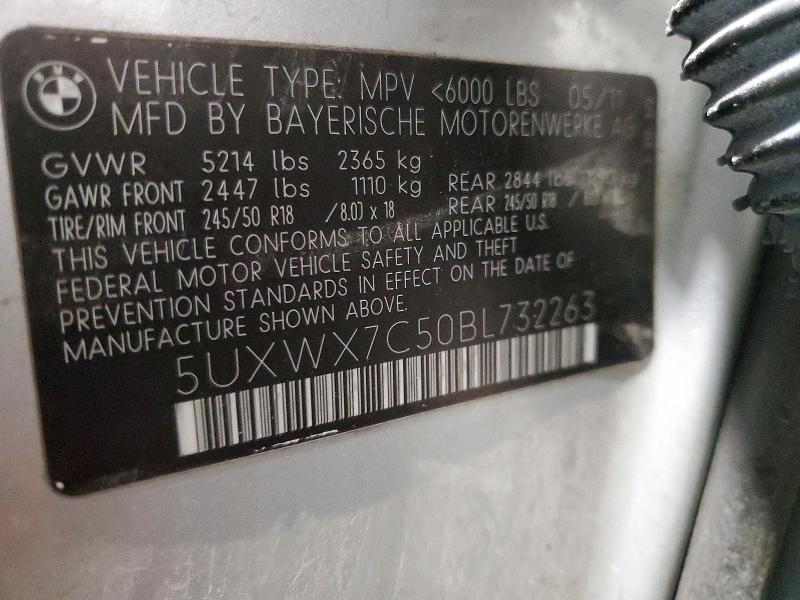 Aukcja sprzedaży 2011 Bmw X3, vin: 5UXWX7C50BL732263, numer aukcji: 70734856