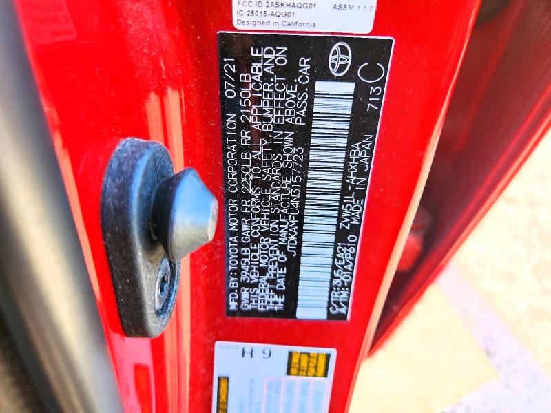 Продаж на аукціоні авто 2022 Toyota Prius, vin: JTDKAMFU4N3157723, номер лоту: 70506126