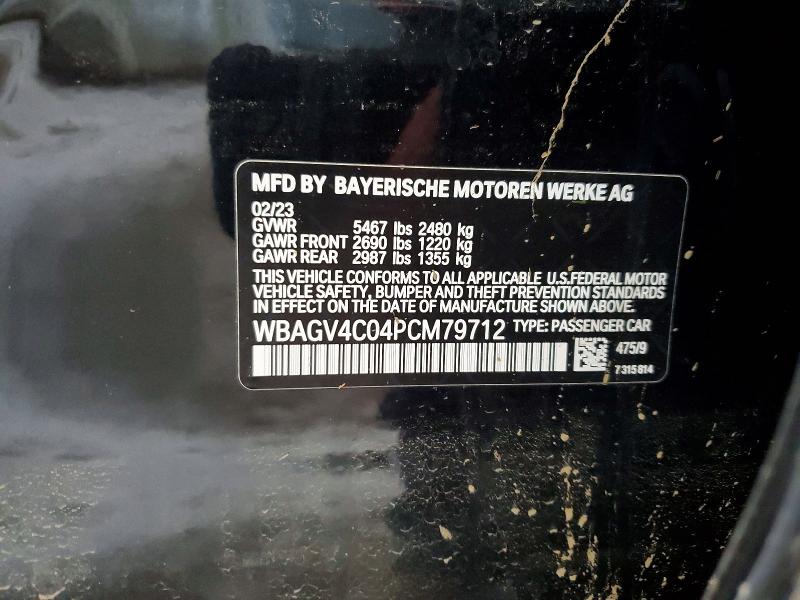 Aukcja sprzedaży 2023 Bmw 840xi, vin: WBAGV4C04PCM79712, numer aukcji: 68357876