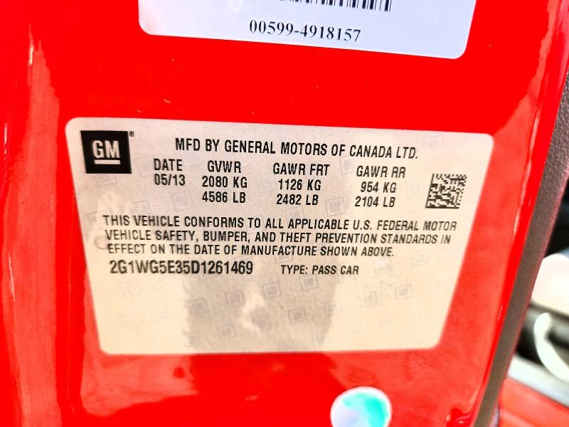 69174426 :رقم المزاد ، 2G1WG5E35D1261469 vin ، 2013 Chevrolet Impala مزاد بيع