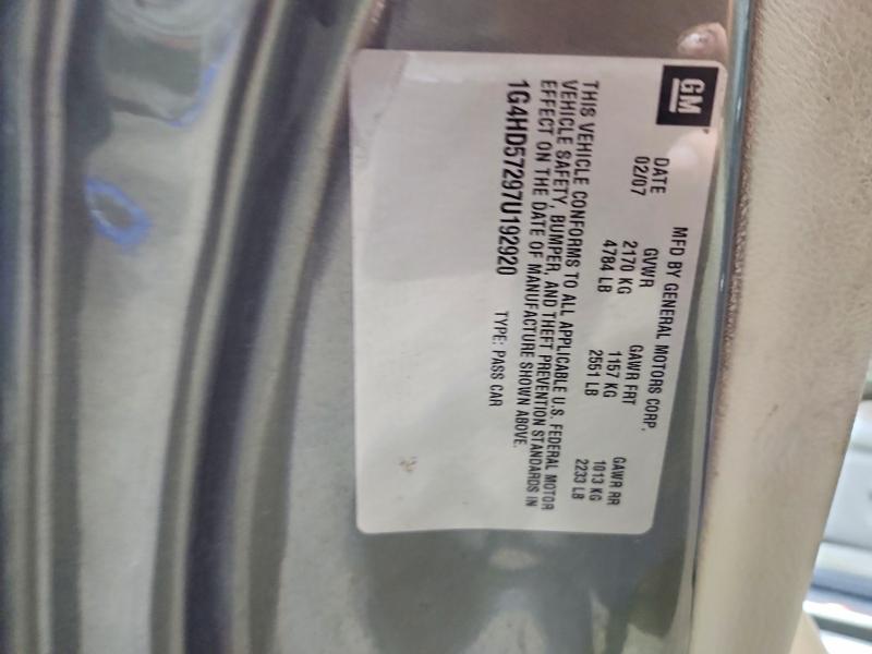 Продаж на аукціоні авто 2007 Buick Lucerne, vin: 1G4HD57297U192920, номер лоту: 69165876