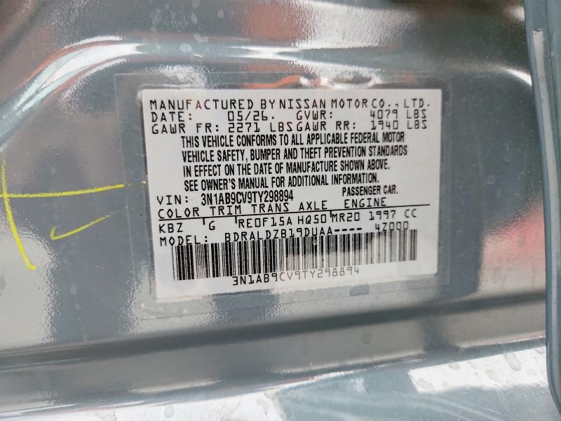 Aukcja sprzedaży 2026 Nissan Sentra, vin: 3N1AB9CV9TY298894, numer aukcji: 66849516