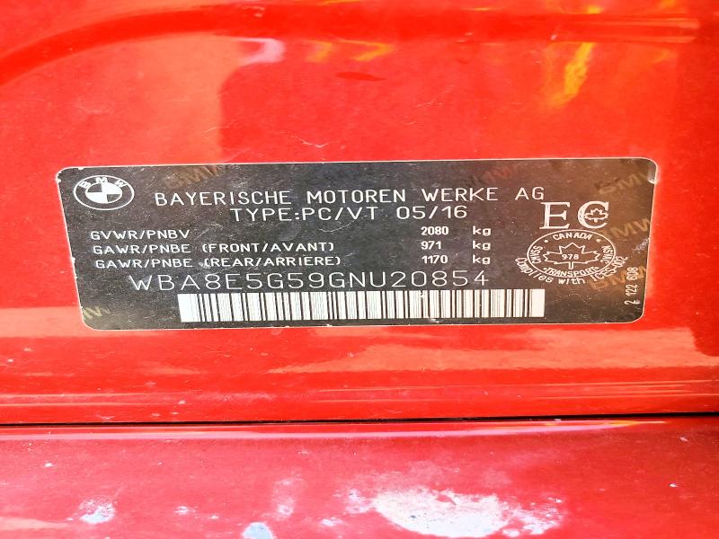 Продажа на аукционе авто 2016 Bmw 320, vin: WBA8E5G59GNU20854, номер лота: 69108766