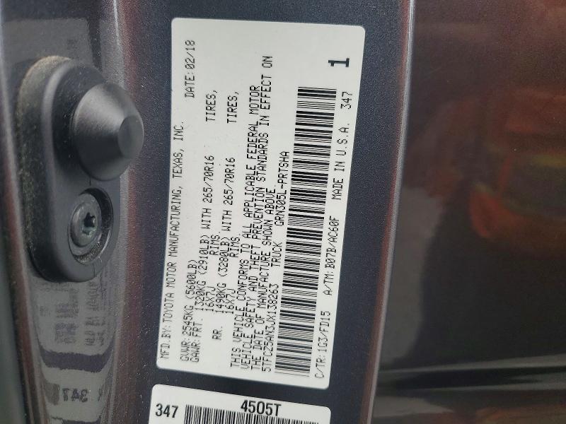 Aukcja sprzedaży 2018 Toyota Tacoma, vin: 5TFCZ5AN3JX138263, numer aukcji: 70536336