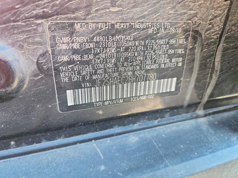 70042036 :رقم المزاد ، JF2SHAEC2BH707780 vin ، 2011 Subaru Forester مزاد بيع