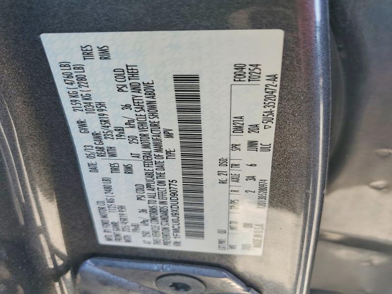 Aukcja sprzedaży 2013 Ford Escape, vin: 1FMCU0J9XDUD90775, numer aukcji: 67525496