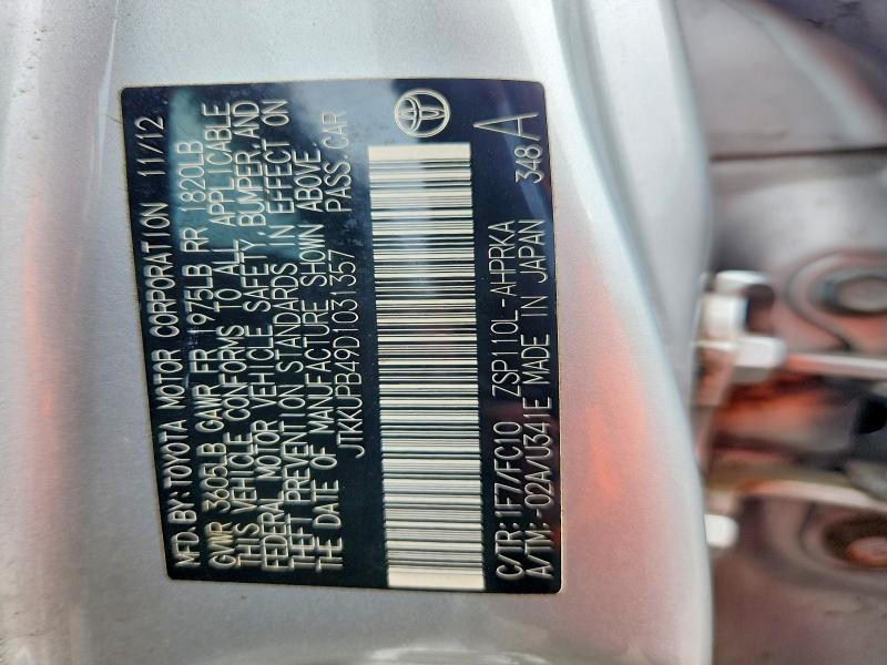 Продаж на аукціоні авто 2013 Scion Xd, vin: JTKKUPB49D1031357, номер лоту: 70337506