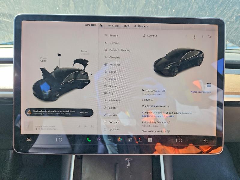 Продаж на аукціоні авто 2019 Tesla Model 3, vin: 5YJ3E1EA8KF415772, номер лоту: 70636516