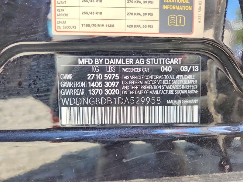 Продаж на аукціоні авто 2013 Mercedes-benz S, vin: WDDNG8DB1DA529958, номер лоту: 67208906