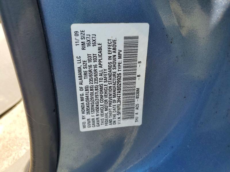Продаж на аукціоні авто 2010 Honda Odyssey, vin: 5FNRL3H47AB029926, номер лоту: 69024226