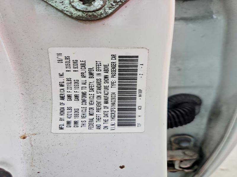 2017 Honda Accord მანქანა იყიდება აუქციონზე, vin: 1HGCR2F51HA028334, აუქციონის ნომერი: 69378776