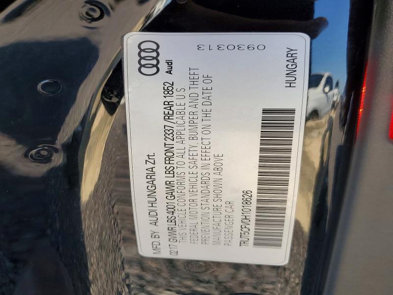 67371976 :رقم المزاد ، TRUT5CFV0H1018626 vin ، 2017 Audi Tt مزاد بيع